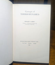 Load image into Gallery viewer, Concepts Of Thermodynamics Edward Obert Vintage Mechanical Engineering Textbook
