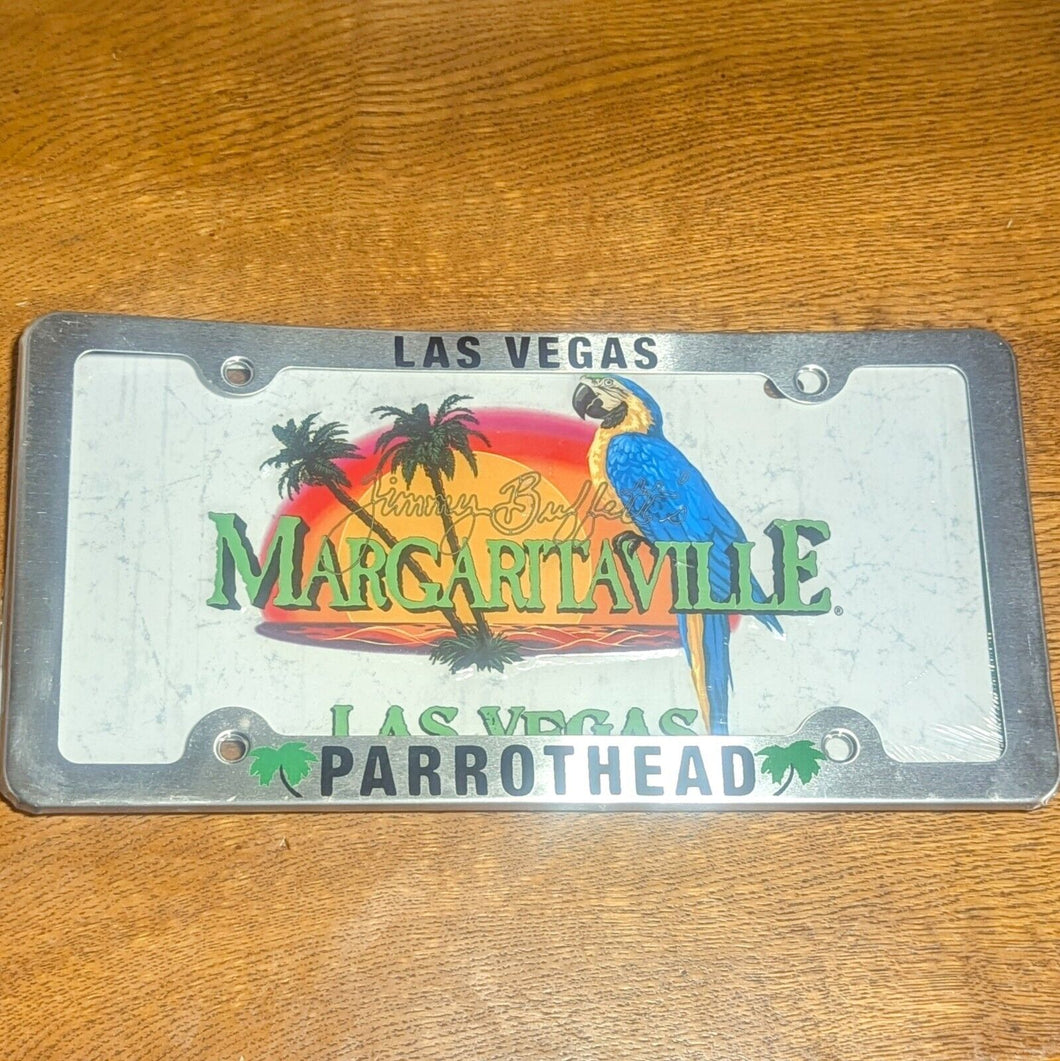 Jimmy Buffett Margaritaville Parrothead Las Vegas Vanity License Plate Set X 2