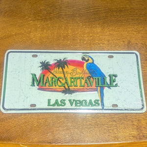 Jimmy Buffett Margaritaville Parrothead Las Vegas Vanity License Plate Set X 2