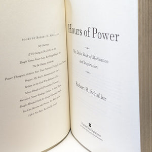 Hours Of Power Leather 1st Edition Robert Schuller Daily Inspiration Devotional