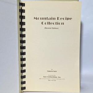 Mountain Recipe Collection Vintage Appalachian Cookbook Cookery By Valeria Ison