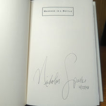 Load image into Gallery viewer, Message in a Bottle by Nicholas Sparks SIGNED Book First 1st Edition Hardcover
