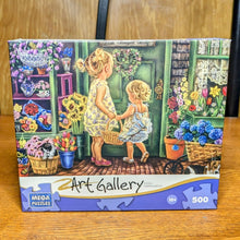 Load image into Gallery viewer, Art Gallery 500 Piece Pc Mega Puzzles Little Girl Sisters Flowers For You Sealed
