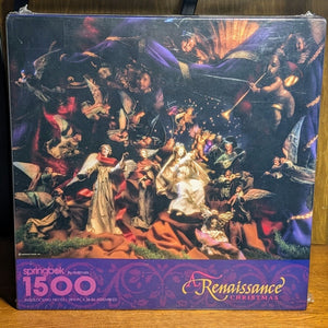 Angel Art Renaissance Christmas 1500 Piece PC Vintage Spingbok Jigsaw Puzzle NEW