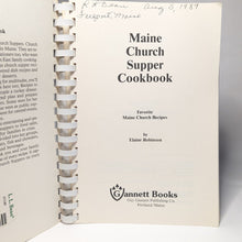 Load image into Gallery viewer, Best Of Maine Church Supper Vintage New England Cookbook Elaine Robinson Recipes
