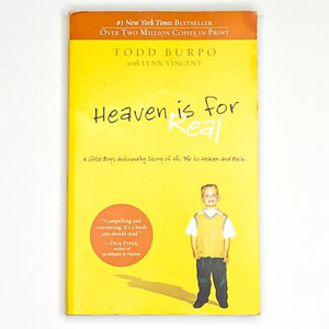 Heaven Is for Real By Todd Burpo Near Death Experience Book Paperback