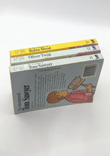 Load image into Gallery viewer, Moby Books Illustrated Classic Editions 3 Mini Book Lot Robin Hood Tom Sawyer
