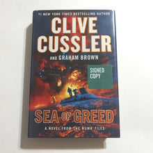 Load image into Gallery viewer, Sea of Greed by Clive Cussler SIGNED 1st First Edition Numa Files Hardcover Book
