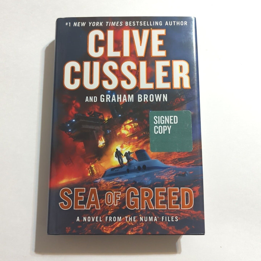 Sea of Greed by Clive Cussler SIGNED 1st First Edition Numa Files Hardcover Book
