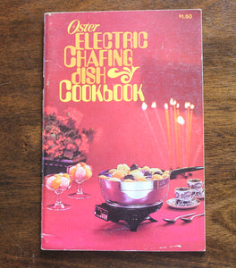 Oster Electric Chafing Dish Vintage Cookbook Cook Book 1970s Buffet Recipes