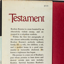Load image into Gallery viewer, Testament by David Morrell 1st First Edition Vintage Book Novel 1975 Hardcover
