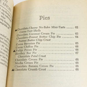 Vintage 1979 Hershey’s Cocoa Chocolate Dessert Cookbook Cook Book Recipes